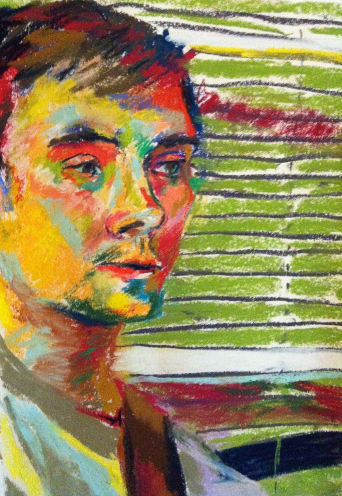 Matt. Pastel on paper.