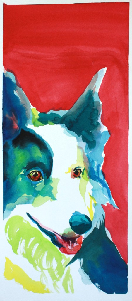 FancyDog. Ink on paper.