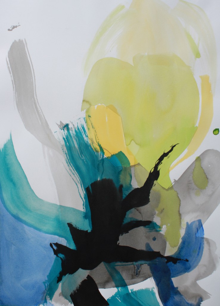 Inky painting. Mixed media.