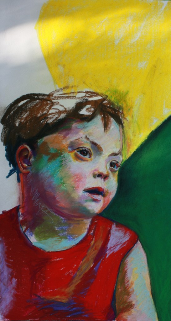 Bobby.  Pastel on paper.