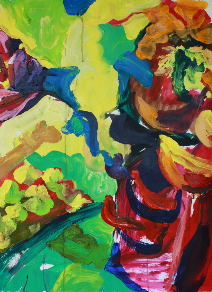 Chrysanthemum.  Acrylic on paper.