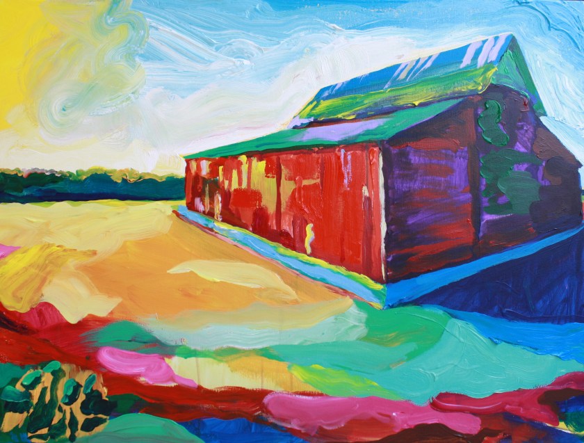 Barn! Acrylic on canvas.
