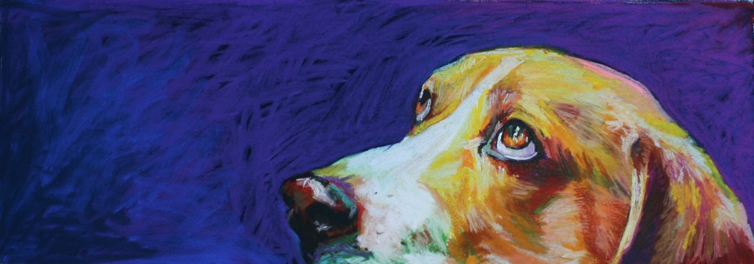 Bear...he's hungry.  Pastel on paper.