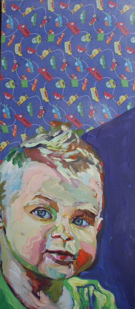 Handsome boy, observing.