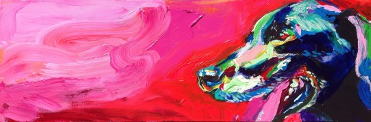 Pretty Old Lady. Acrylic on canvas.