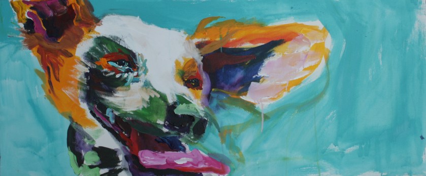 Big painting/Crazy dog